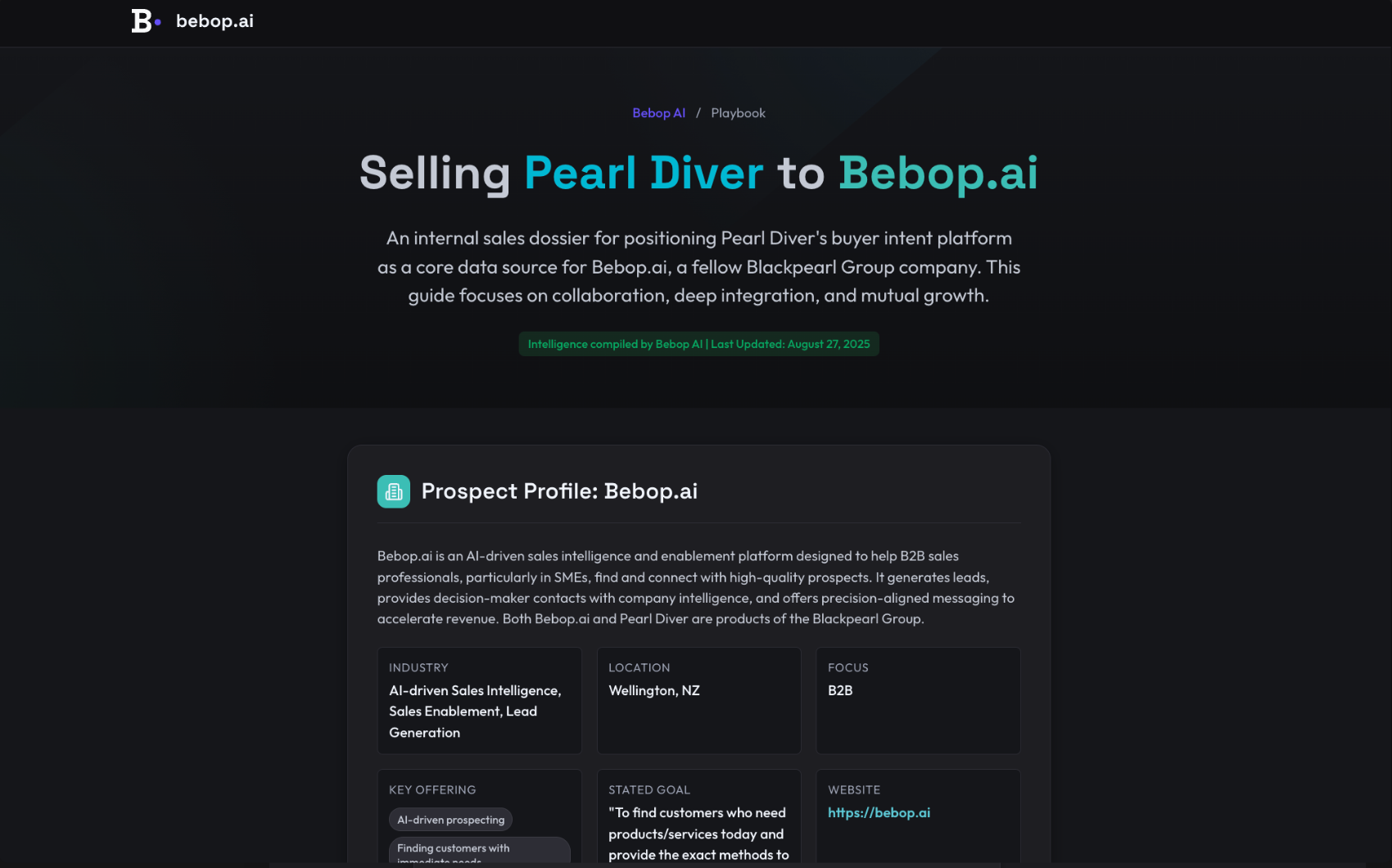 Bebop Lead Coaching Console