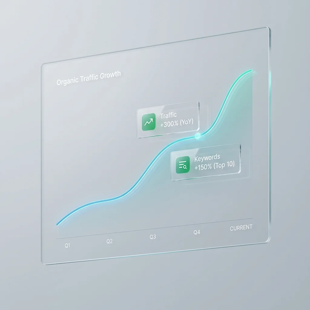 SEO Organic Traffic Growth Graph