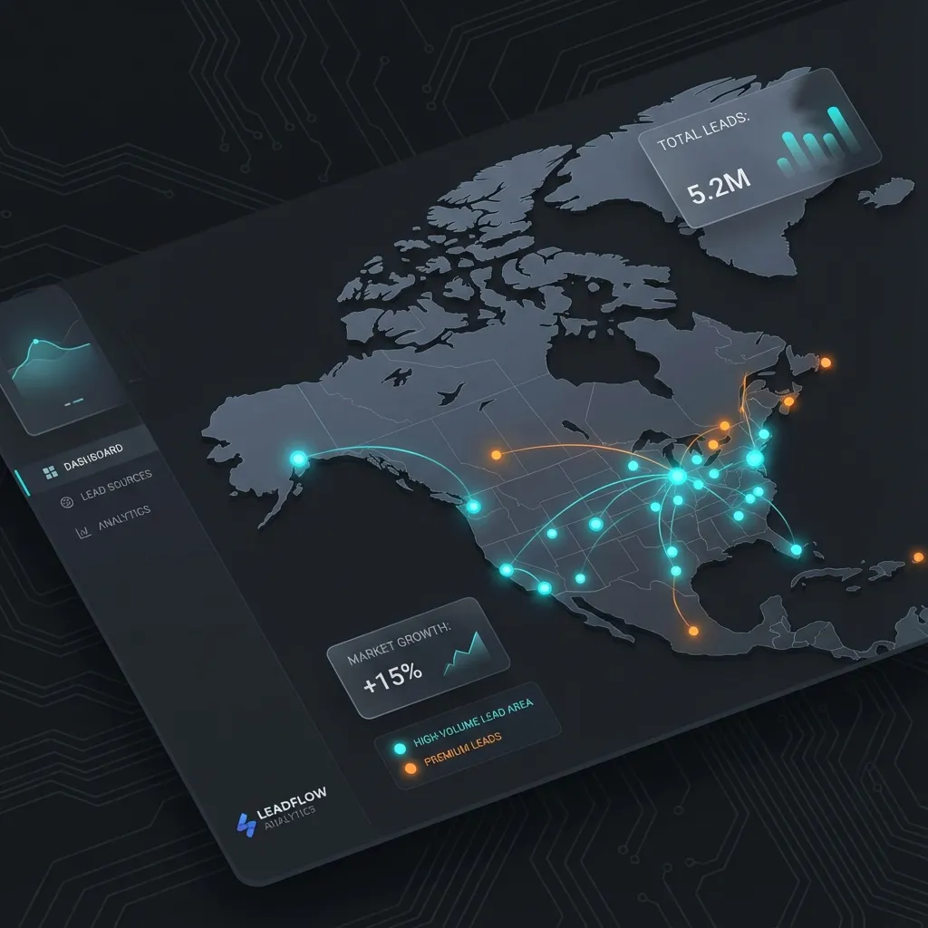 GreedLeads.com North America lead generation coverage map