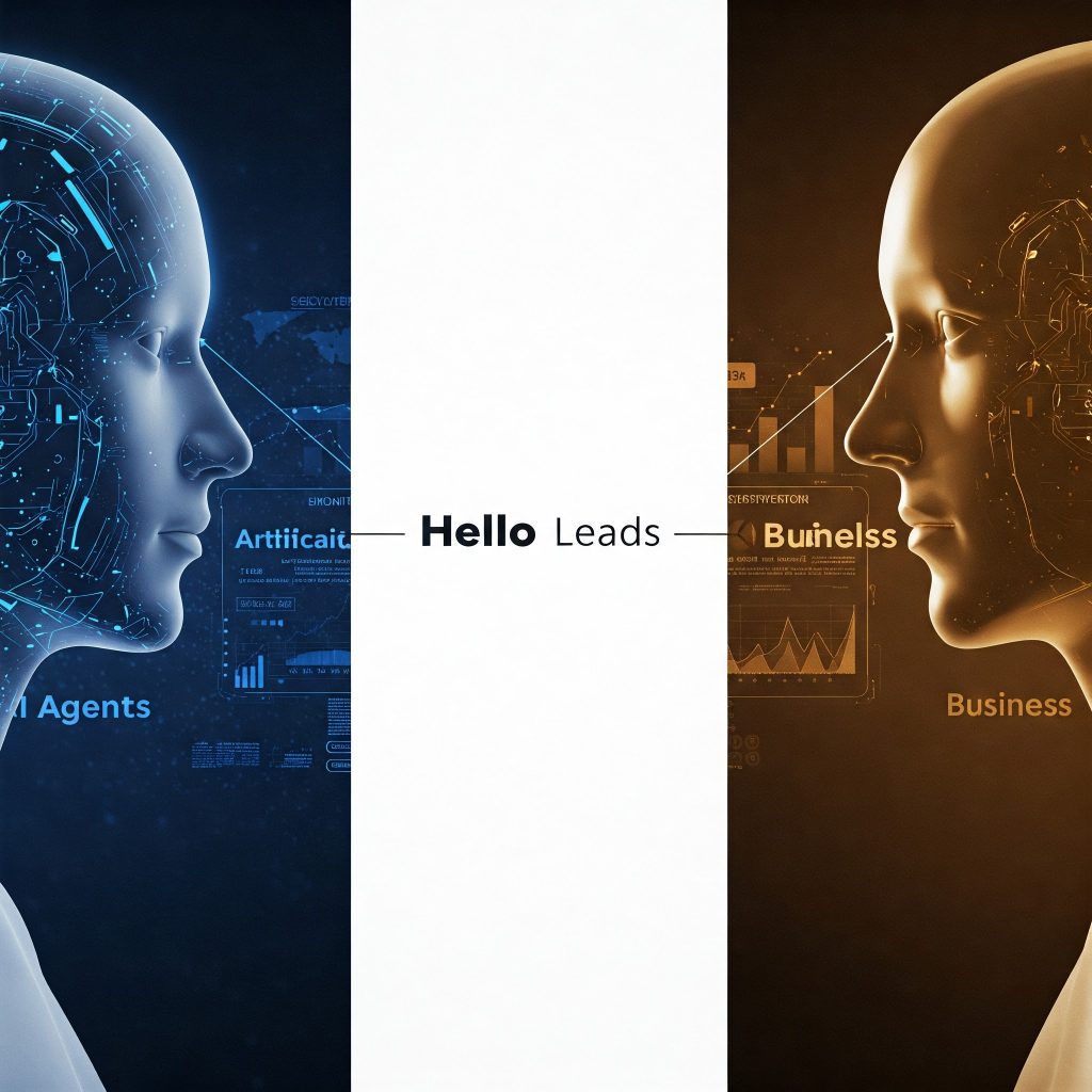 AI Meets Business with Hello Leads partner in the middle